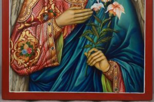 St Archangel Gabriel Hand Painted Orthodox Icon on Wood