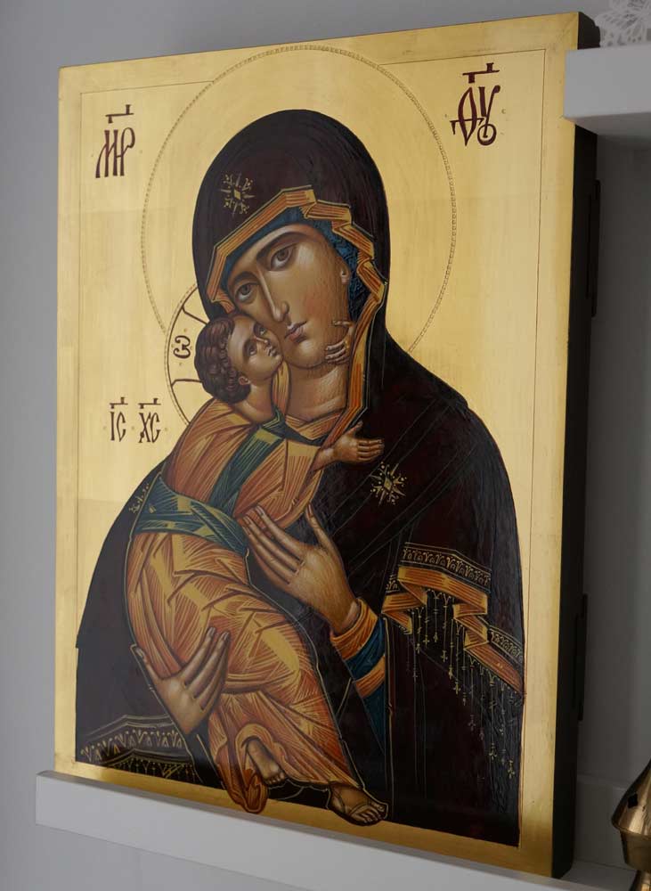 Theotokos of Vladimir Vladimirskaya Mother of God Hand-Painted Orthodox Icon