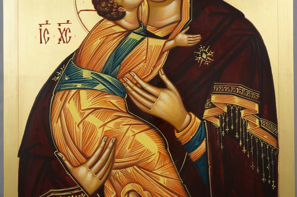 Theotokos of Vladimir Vladimirskaya Mother of God Hand-Painted Orthodox Icon