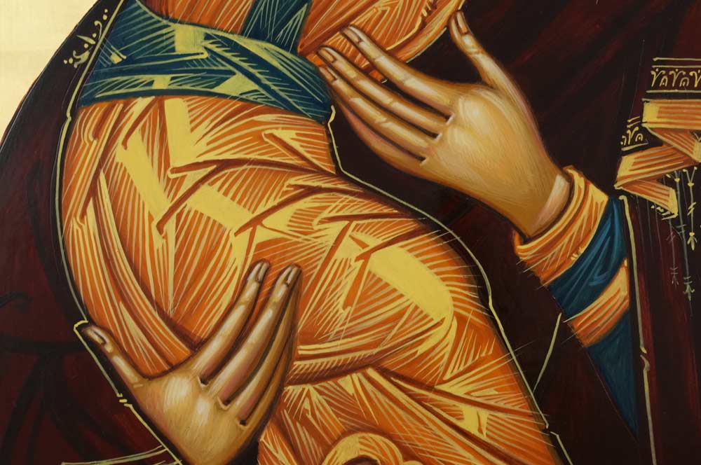 Theotokos of Vladimir Vladimirskaya Mother of God Hand-Painted Orthodox Icon