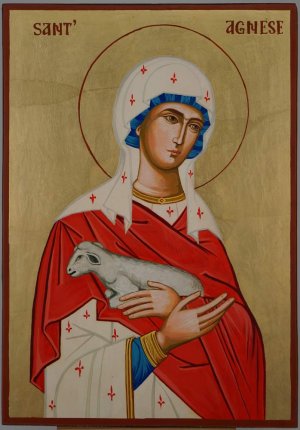 saint agnes of rome icon hand painted orthodox
