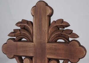 Hand Carved Wooden Cross Byzantine Orthodox