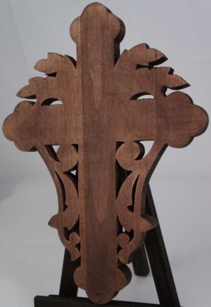 Hand Carved Wooden Cross Byzantine Orthodox