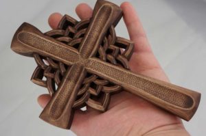 Hand Carved Wooden Cross Orthodox