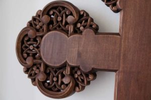 Hand Carved Wooden Orthodox Cross Miniature
