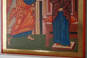 Annunciation of the Theotokos Hand Painted Orthodox Icon on Wood