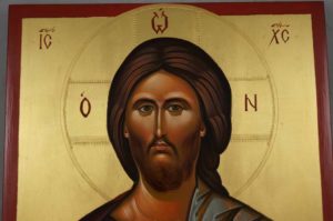 Christ Pantocrator Vatopedi Monastery Hand Painted Byzantine Orthodox Icon