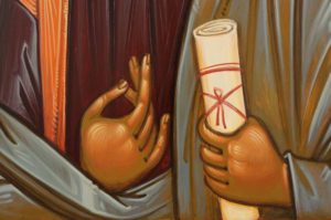 Christ Pantocrator Vatopedi Monastery Hand Painted Byzantine Orthodox Icon