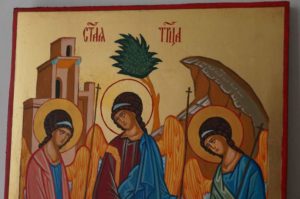 Holy Trinity Rublev Hand Painted Orthodox Icon on Wood