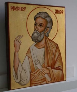 Prophet Amos Hand Painted Orthodox Icon on Wood
