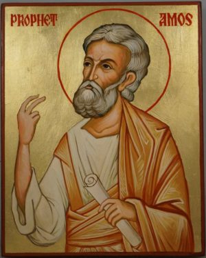 Prophet Amos Hand Painted Orthodox Icon on Wood