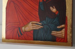 Saint Anna and Mary small Hand Painted Byzantine Icon