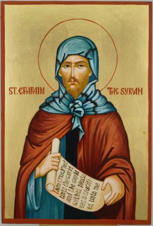 Saint Ephraim the Syrian Icon Hand Painted Byzantine Orthodox