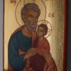 Saint Joseph and Child Jesus Hand Painted Orthodox Icon on Wood