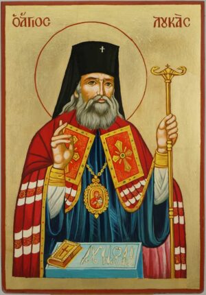 Saint Luke the Surgeon Icon Hand Painted Byzantine Orthodox