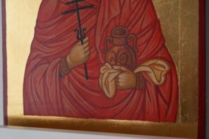 Saint Mary Magdalene Hand Painted Byzantine Icon on Wood