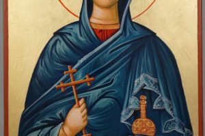 Saint Sophia Mother of Orphans Hand Painted Icon on Wood