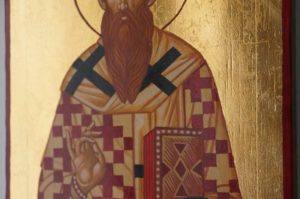 St Basil the Great Hand Painted Orthodox Icon on Wood