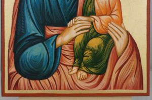 St Joseph and Child Jesus Large Hand Painted Orthodox Icon