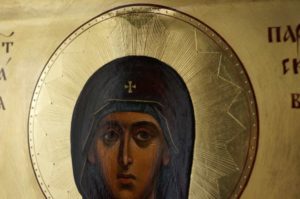 St Paraskevi Petka decorated halo Hand Painted Orthodox Icon on Wood