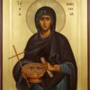 St Paraskevi Petka decorated halo Hand Painted Orthodox Icon on Wood