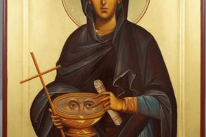 St Paraskevi Petka decorated halo Hand Painted Orthodox Icon on Wood