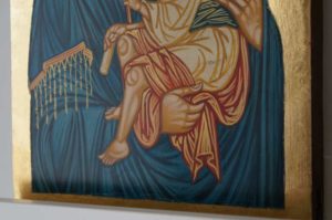 Theotokos Eleusa Sweet Kissing Hand Painted Byzantine Icon