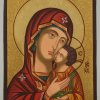 Theotokos Sweet Kissing small Icon Hand Painted Orthodox