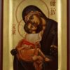 Theotokos Sweet Loving Hand Painted Byzantine Icon on Wood