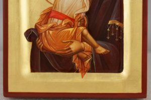 Theotokos Sweet Loving Hand Painted Byzantine Icon on Wood