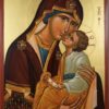 Theotokos Sweet Loving Hand Painted Byzantine Orthodox Icon on Wood