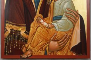 Theotokos Sweet Loving Hand Painted Byzantine Orthodox Icon on Wood