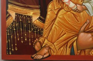 Theotokos Sweet Loving Hand Painted Byzantine Orthodox Icon on Wood