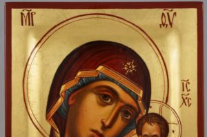Theotokos of Kazan Hand Painted Byzantine Orthodox Icon on Wood