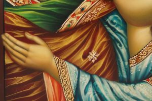 Theotokos Sweet Kissing Hand Painted Byzantine Icon Tenderness