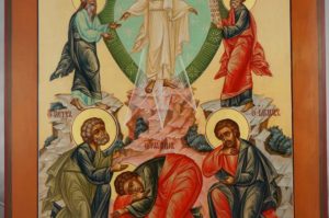Transfiguration Hand Painted Russian Orthodox Icon on Wood