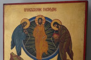 Transfiguration of Christ Hand Painted Orthodox Icon on Wood