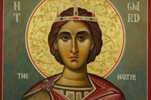 King Edward the Martyr Hand Painted Orthodox Icon with Relics Box