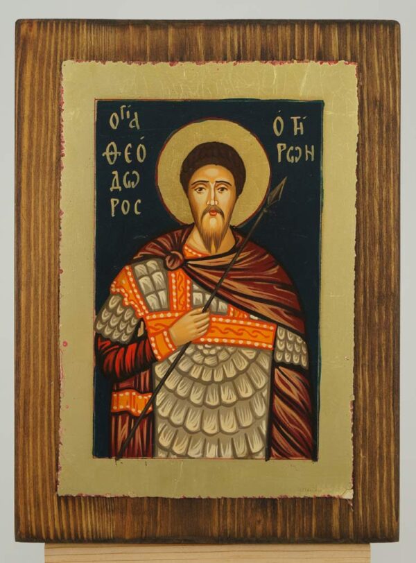 St Theodore Tiron Tyron Icon Hand Painted Orthodox