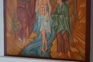 Theophany Baptism of Christ Hand Painted Orthodox Icon on Wood