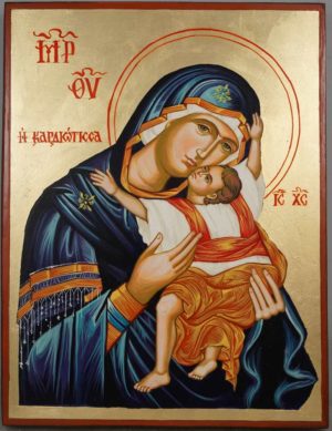 Theotokos Kardiotissa Hand Painted Orthodox Icon Taylor Mother of God Icon
