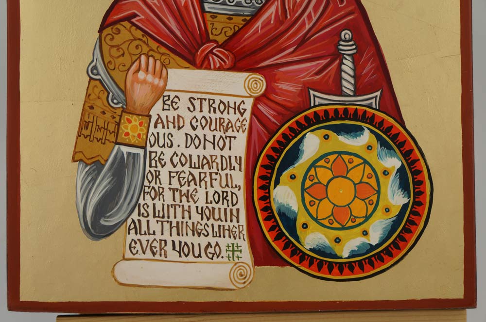 righteous joshua the son of nun (navi) icon hand painted