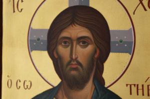 Jesus Christ Pantocrator mahogany wood panel Hand Painted Orthodox Icon