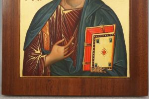 Jesus Christ Pantocrator mahogany wood panel Hand Painted Orthodox Icon