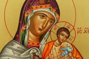 Mother of God Konevskaya Hand Painted Orthodox Icon Byzantine Orthodox