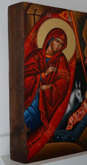 Nativity of Our Lord Hand Painted Greek Orthodox Icon