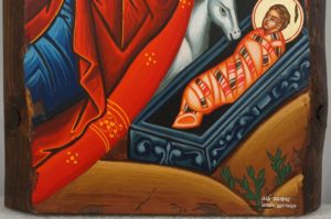 Nativity of Our Lord Hand Painted Greek Orthodox Icon