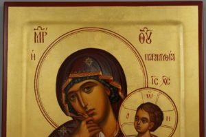 Panagia Paramythia Hand Painted Greek Orthodox Byzantine Icon on Wood