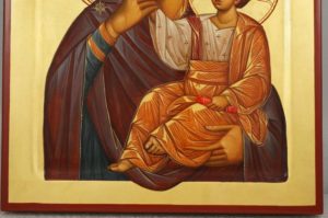 Panagia Paramythia Hand Painted Greek Orthodox Byzantine Icon on Wood