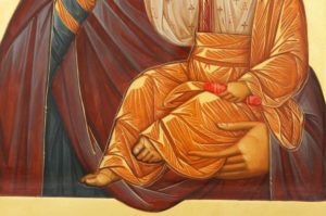 Panagia Paramythia Hand Painted Greek Orthodox Byzantine Icon on Wood